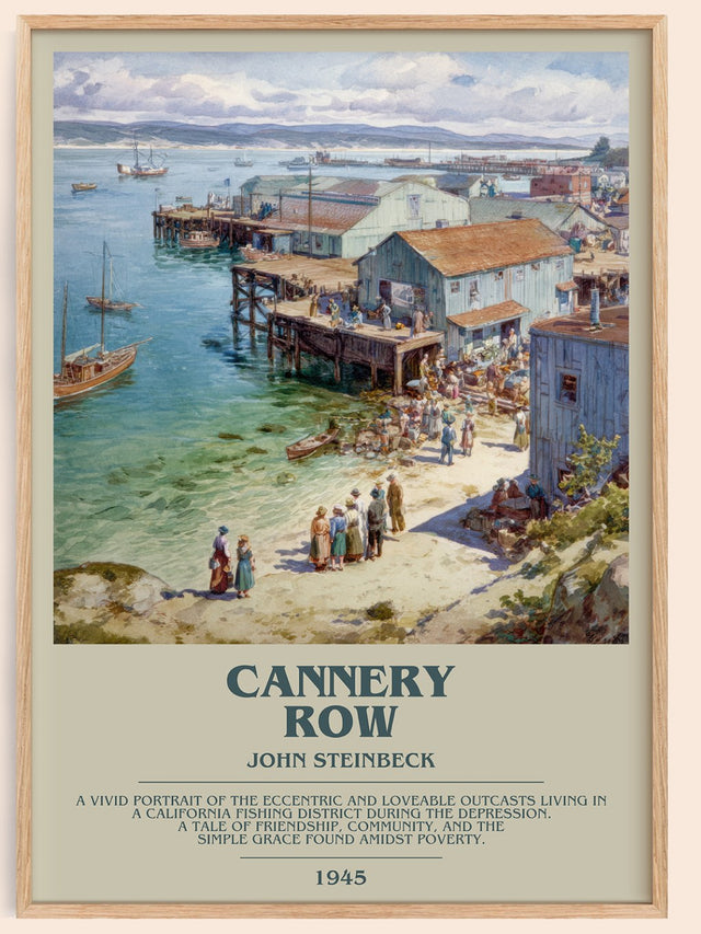 Cannery Row Bookish Wall Art by John Steinbeck