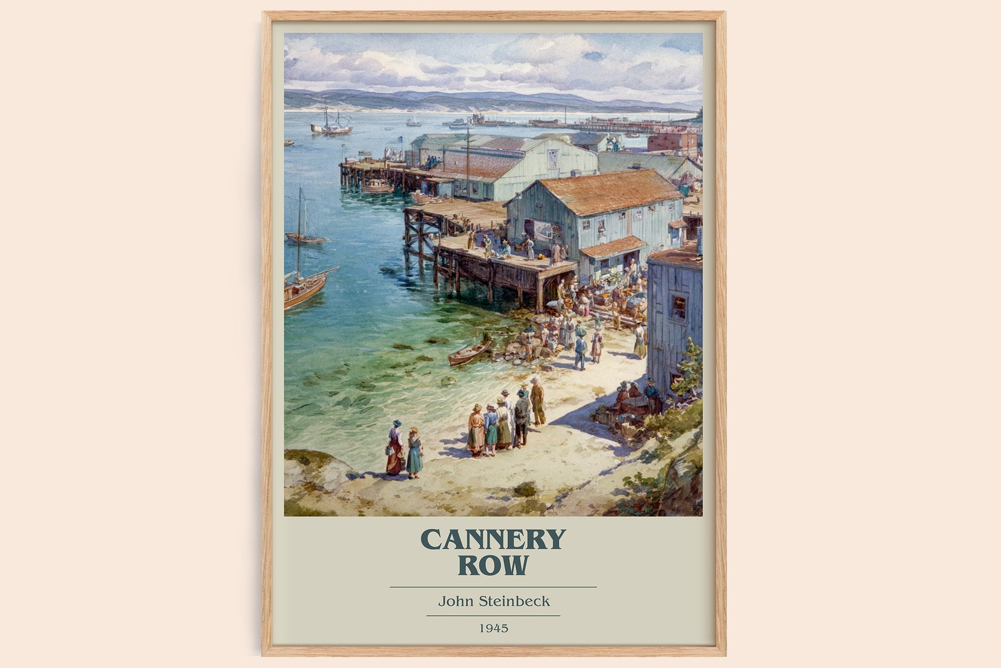 Cannery Row Book Cover Poster by John Steinbeck