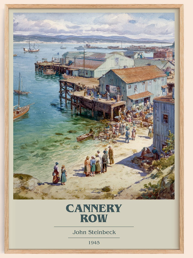 Cannery Row Book Cover Poster by John Steinbeck