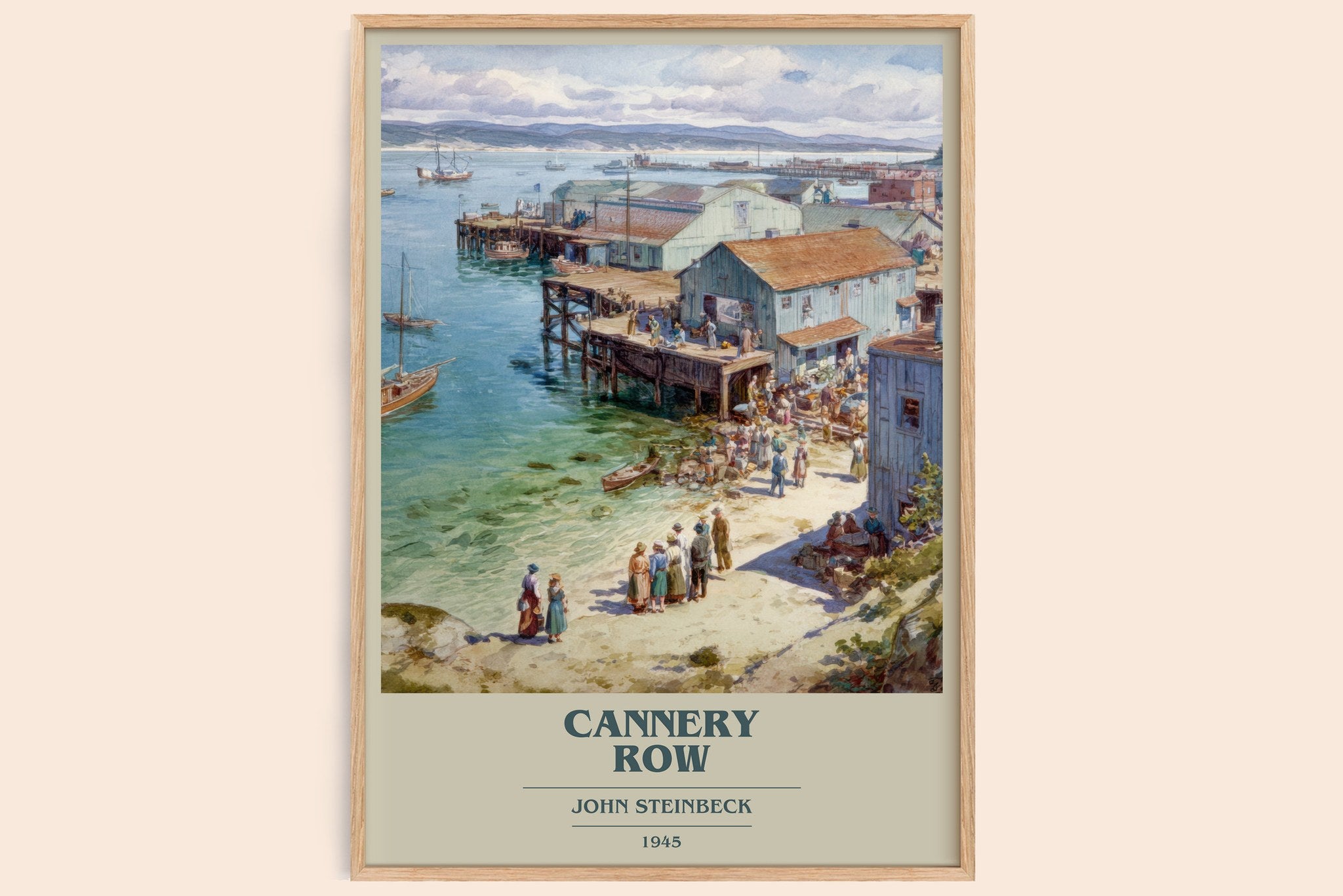 Cannery Row Book Cover Poster by John Steinbeck