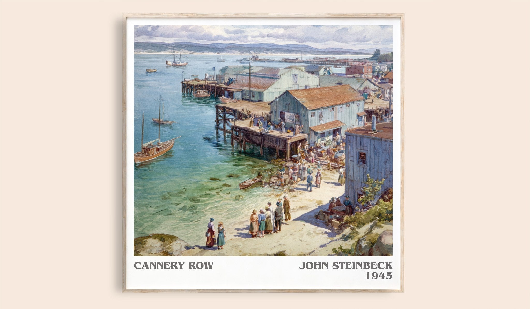 Cannery Row Literary Art Print by John Steinbeck