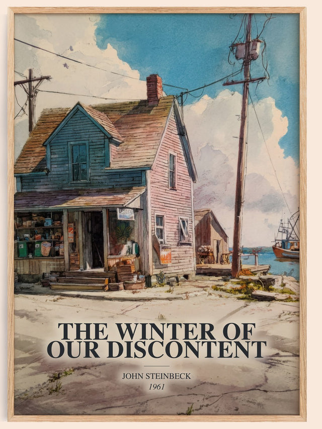 Winter Of Our Discontent Book Watercolour Illustration by J. Steinbeck
