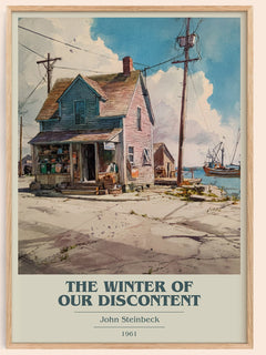 The Winter of Our Discontent Book Cover Poster by John Steinbeck – framed poster