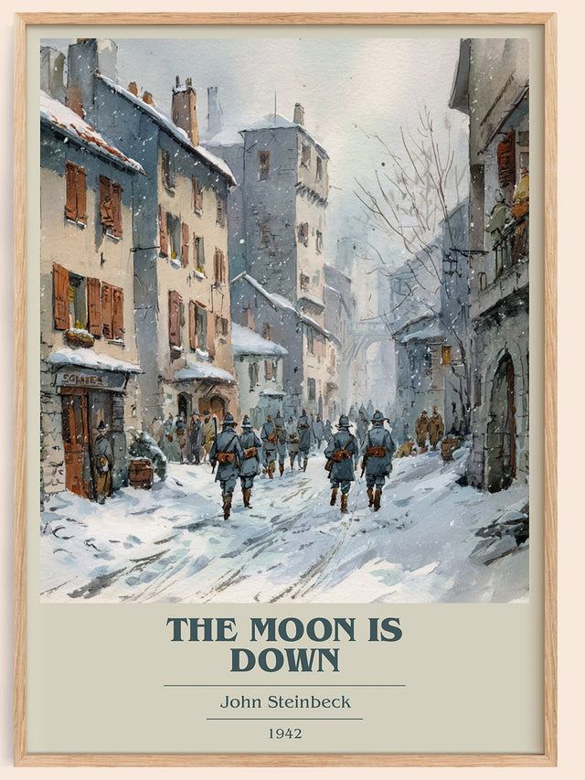 The Moon Is Down Book Cover Poster by John Steinbeck