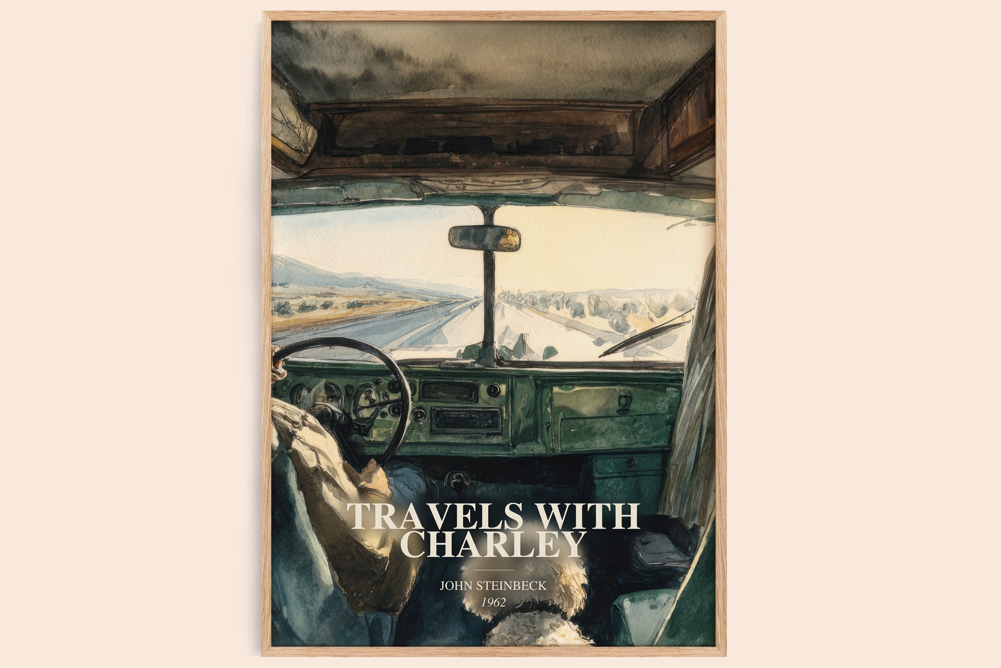 Travels With Charley Book Watercolour Illustration by John Steinbeck