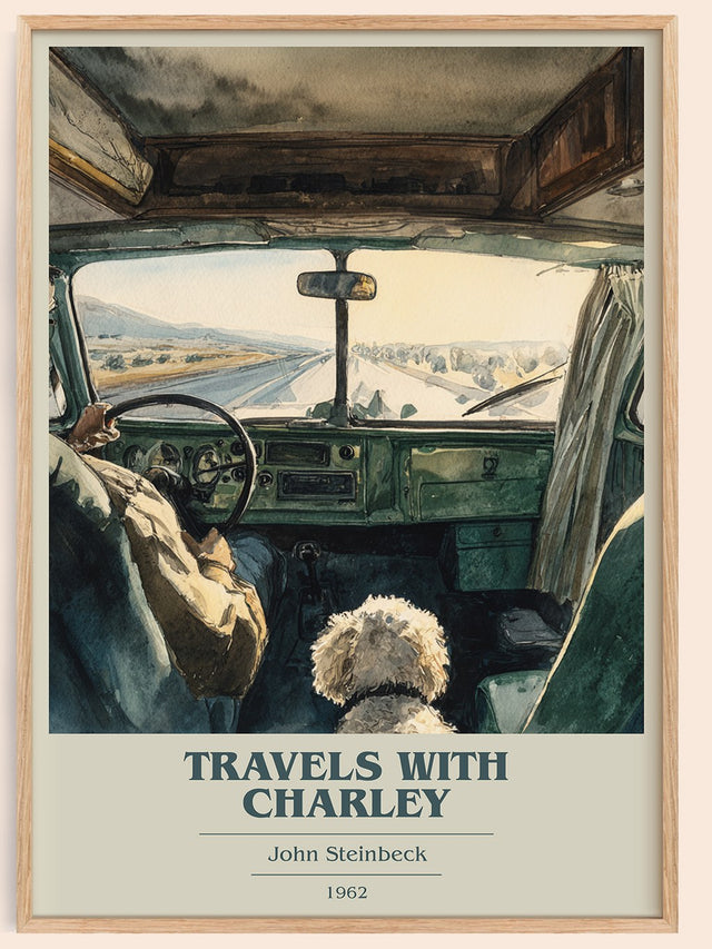 Travels with Charley Book Cover Poster by John Steinbeck