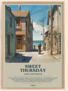 Sweet Thursday Bookish Wall Art by John Steinbeck – framed poster