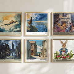 Sweet Thursday Literary Art Print by John Steinbeck – square print in a six-frame gallery wall