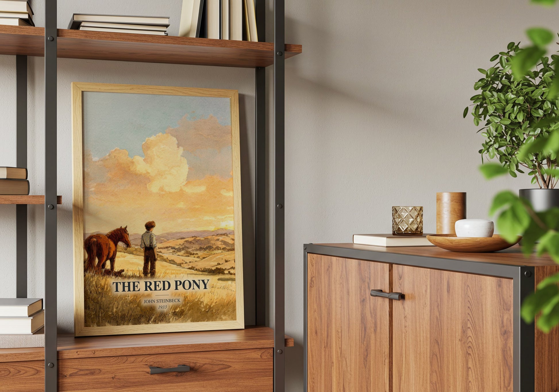 The Red Pony book watercolour illustration paper finish options – matte satin gloss