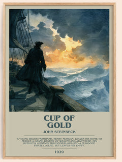 Cup of Gold Bookish Wall Art by John Steinbeck – framed poster