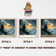 Cup of Gold Literary Art Print by John Steinbeck – Style X, Y and Z square prints side by side – choose your finish