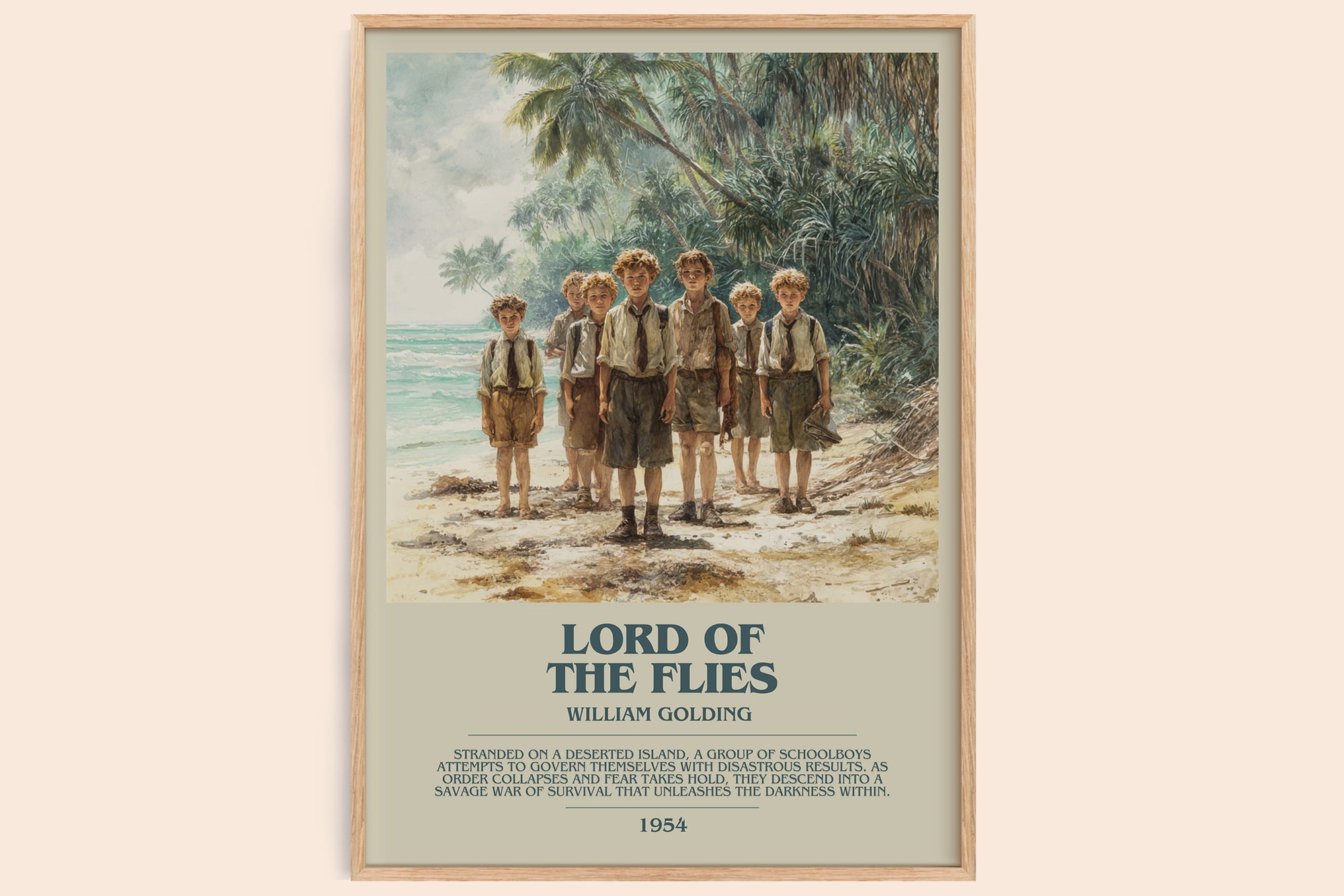 Lord Of The Flies bookish book poster by William Goldman – framed literary art print