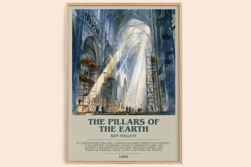 The Pillars of the Earth Bookish Wall Art by Ken Follett (Modern style)