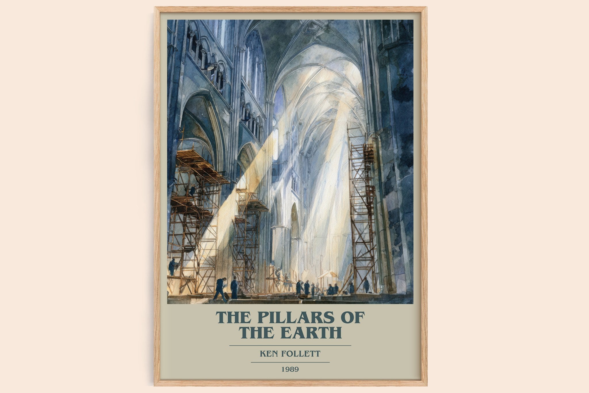 The Pillars of the Earth Book Cover Poster by Ken Follett