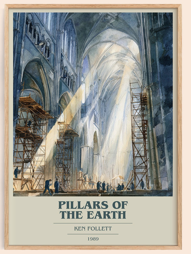 The Pillars of the Earth Book Cover Poster by Ken Follett