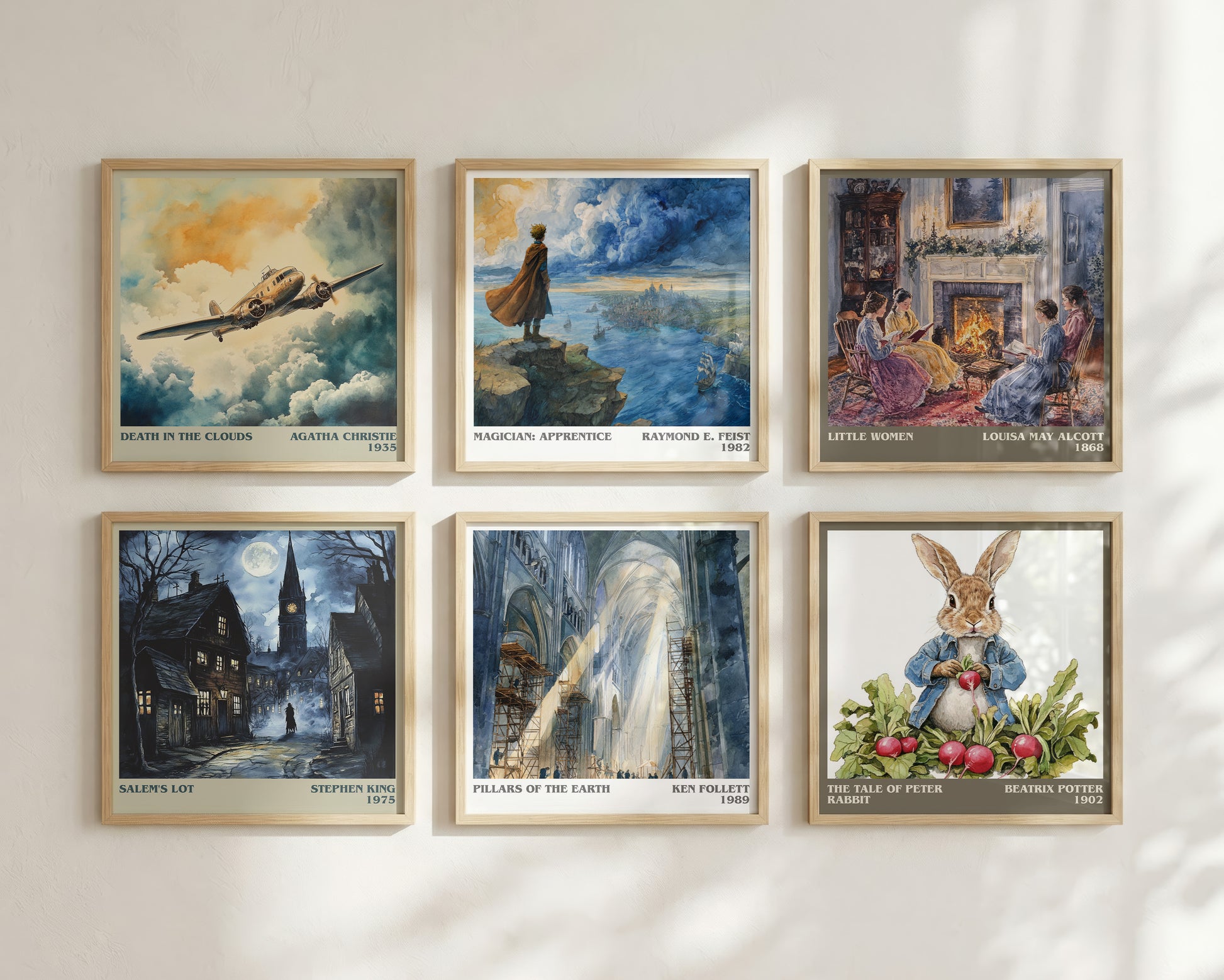 The Pillars of the Earth literary book poster framed on wall – coming of age wall art