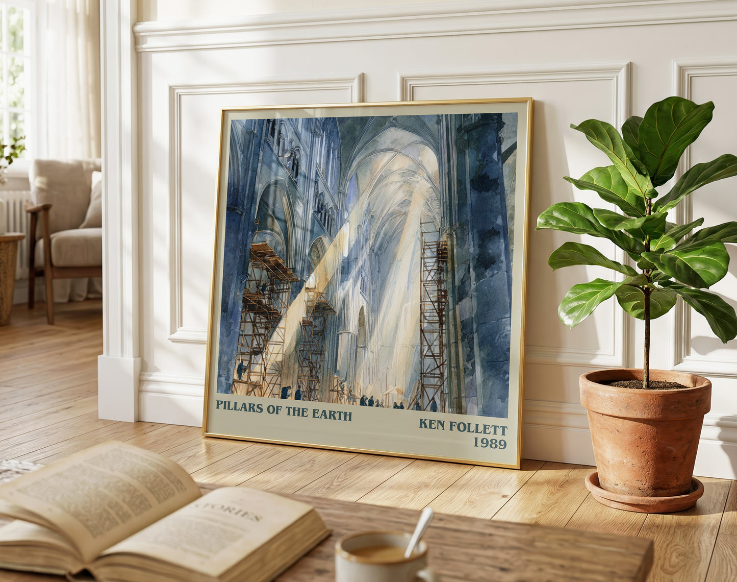 The Pillars of the Earth literary poster paired in gallery wall – literary art prints