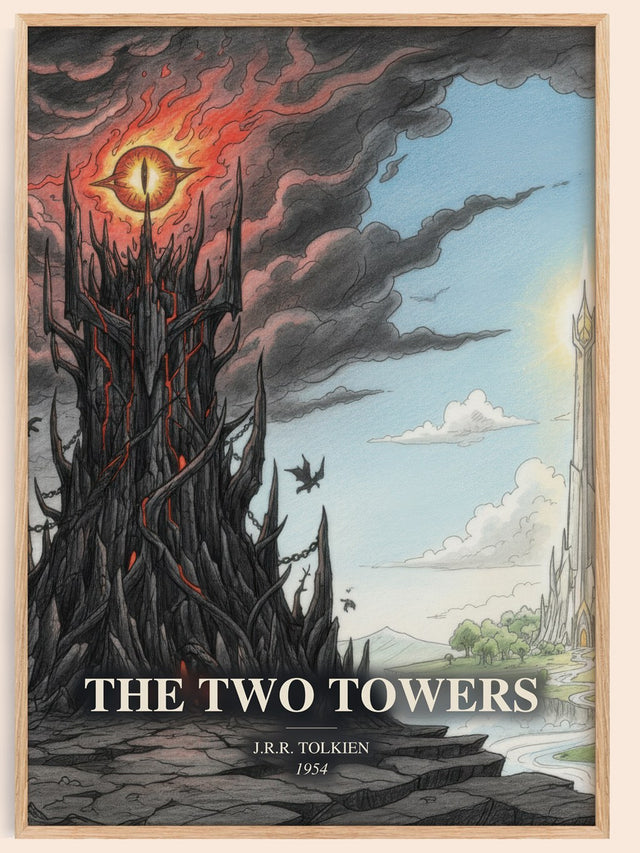 The Two Towers Book Watercolour Illustration by J.R.R. Tolkien