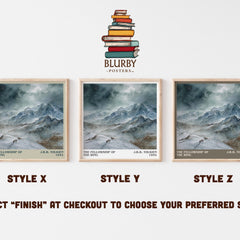 The Fellowship Of The Ring Literary Art Print by J.R.R. Tolkien – Style X, Y and Z square prints side by side – choose your finish