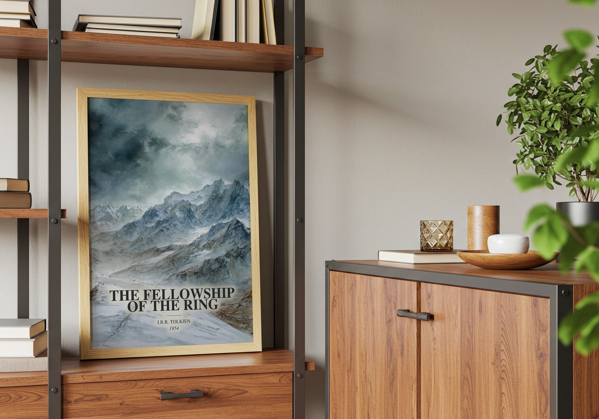 The Fellowship Of The Ring book watercolour illustration paper finish options – matte satin gloss