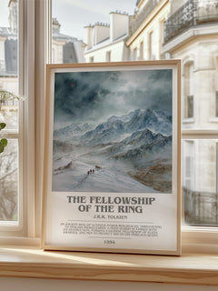 The Fellowship Of The Ring Bookish Wall Art by J.R.R. Tolkien – framed print by a bright window