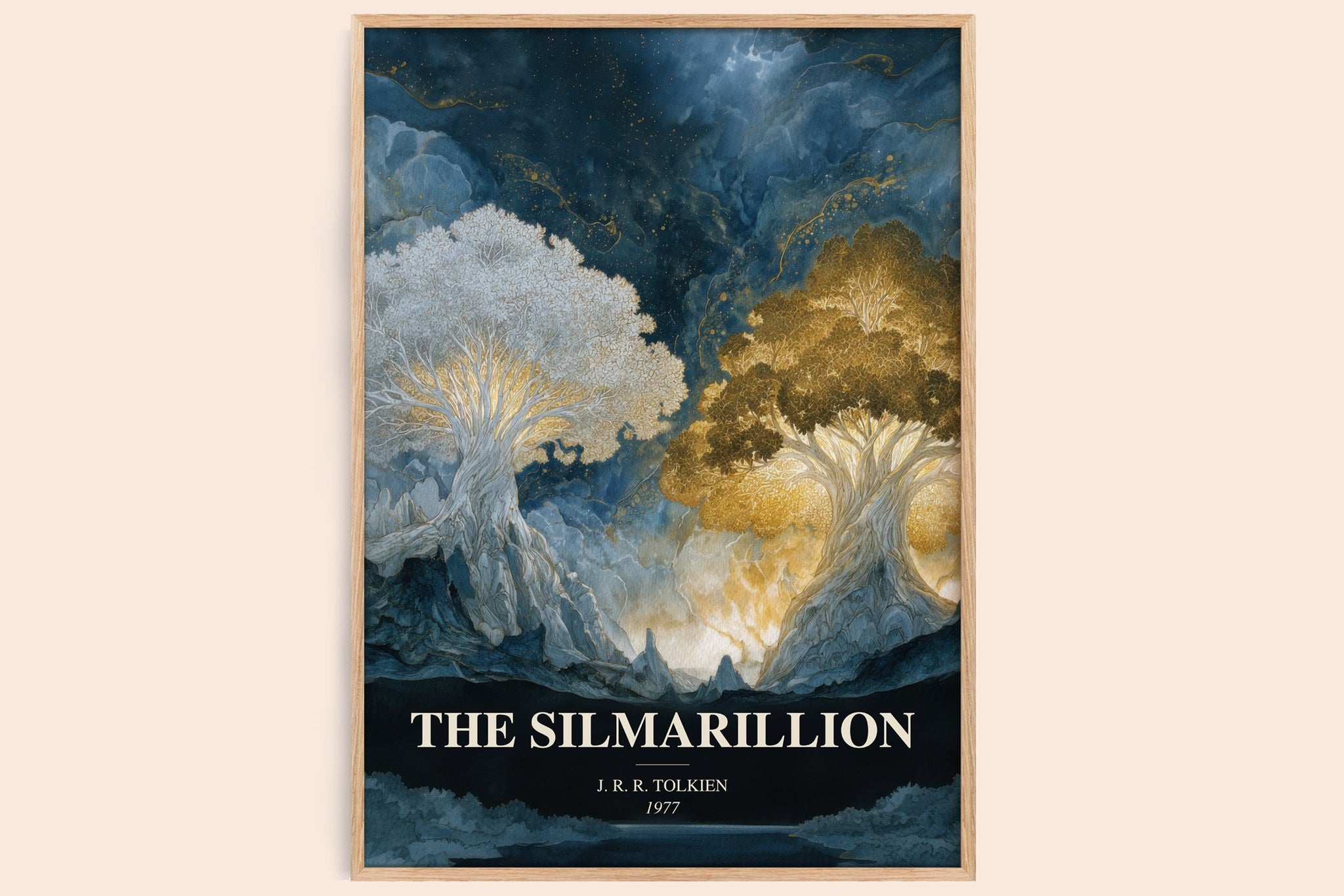 The Silmarillion Book Watercolour Illustration by J. R. R. Tolkien