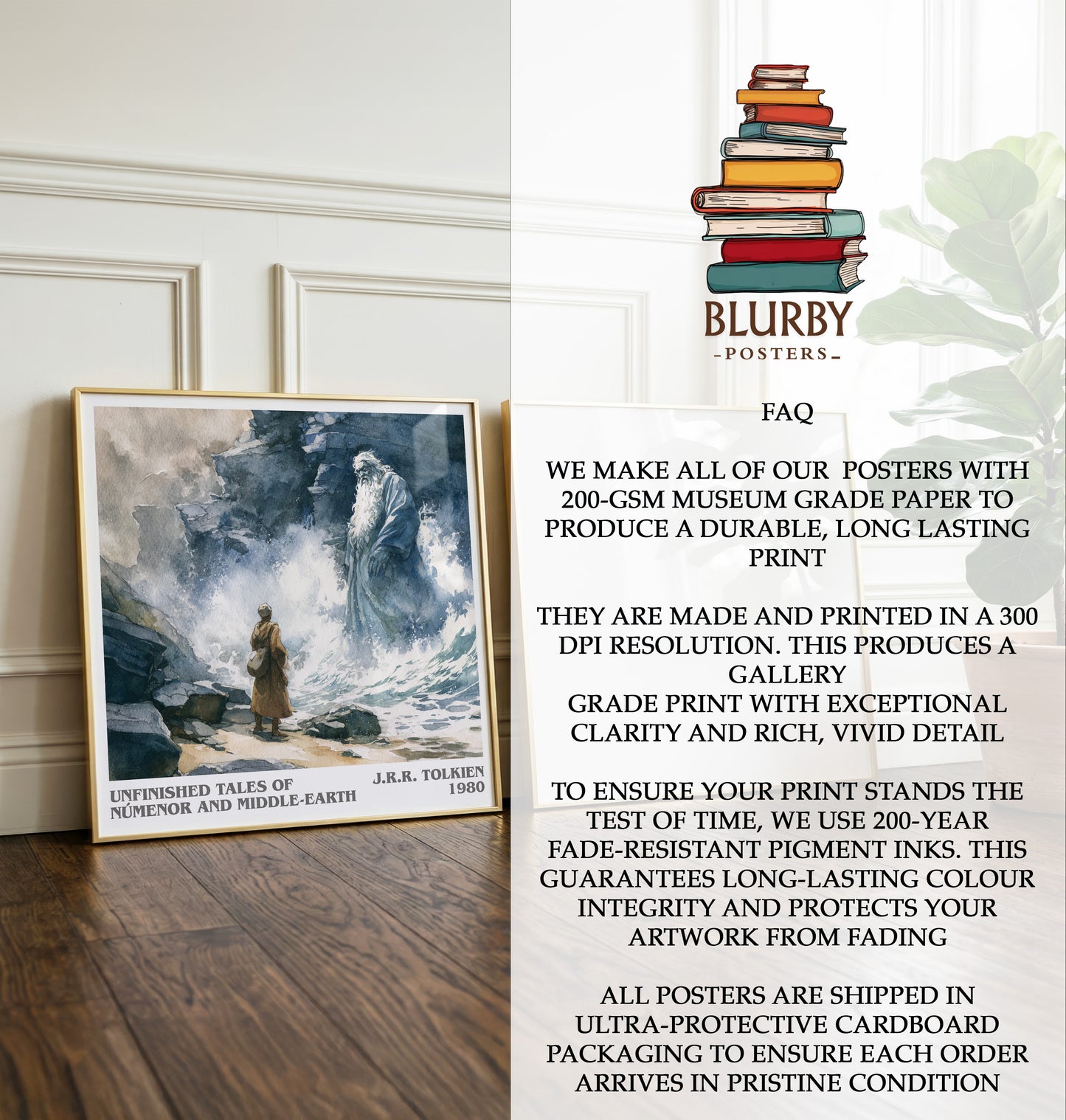 Unfinished Tales Of Numenor And Middle-Earth Literary Art Print – J.