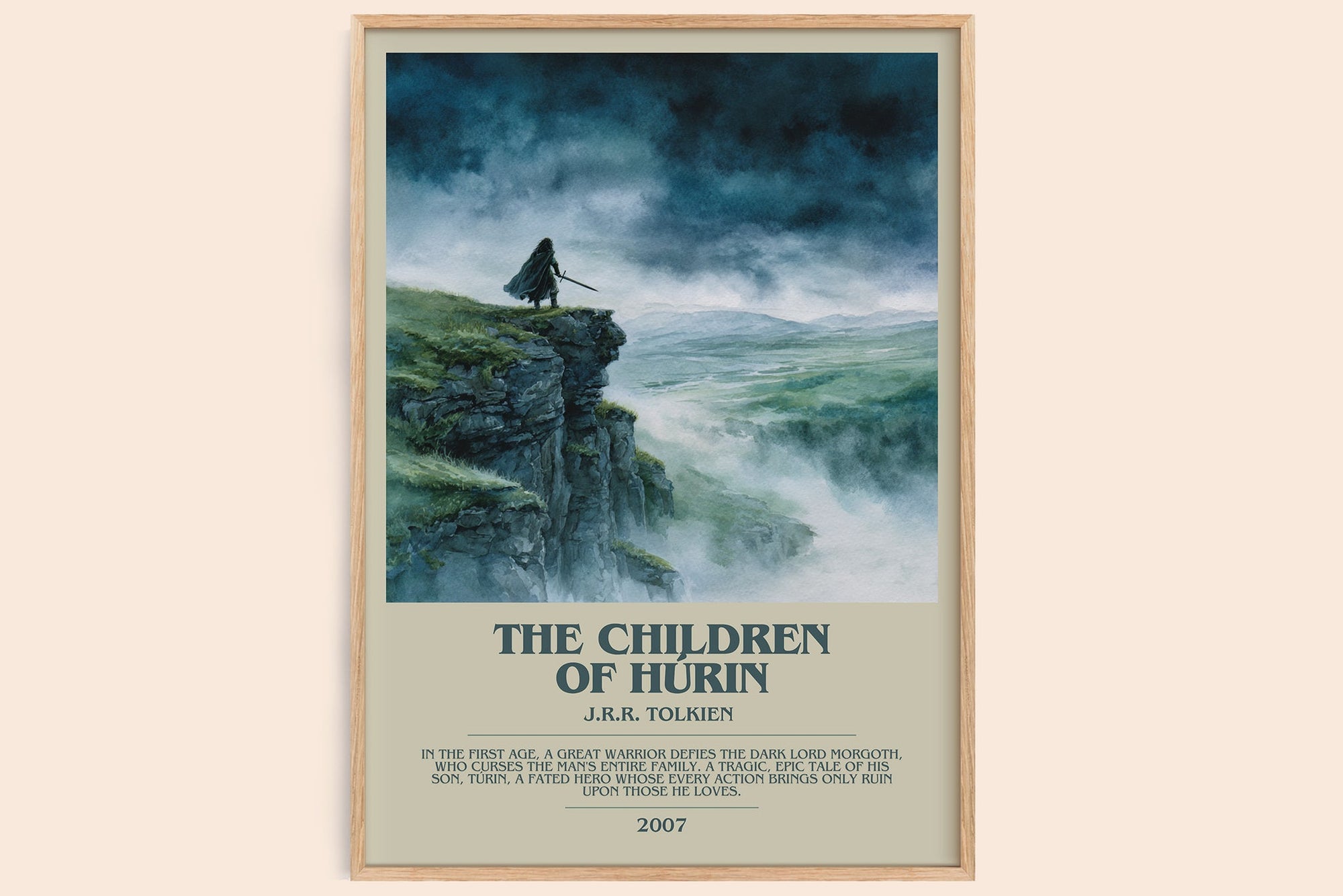 The Children of Húrin bookish book poster by J. R. R. Tolkien – framed literary art print