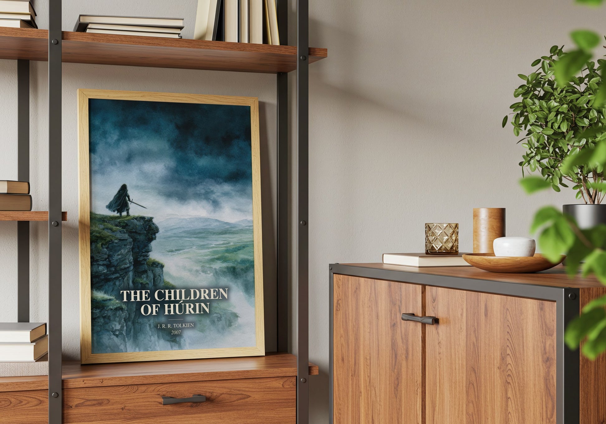 The Children Of Húrin book watercolour illustration paper finish options – matte satin gloss