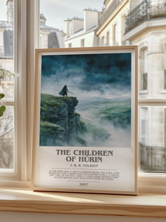 The Children of Húrin Bookish Wall Art by J. R. R. Tolkien – framed print by a bright window