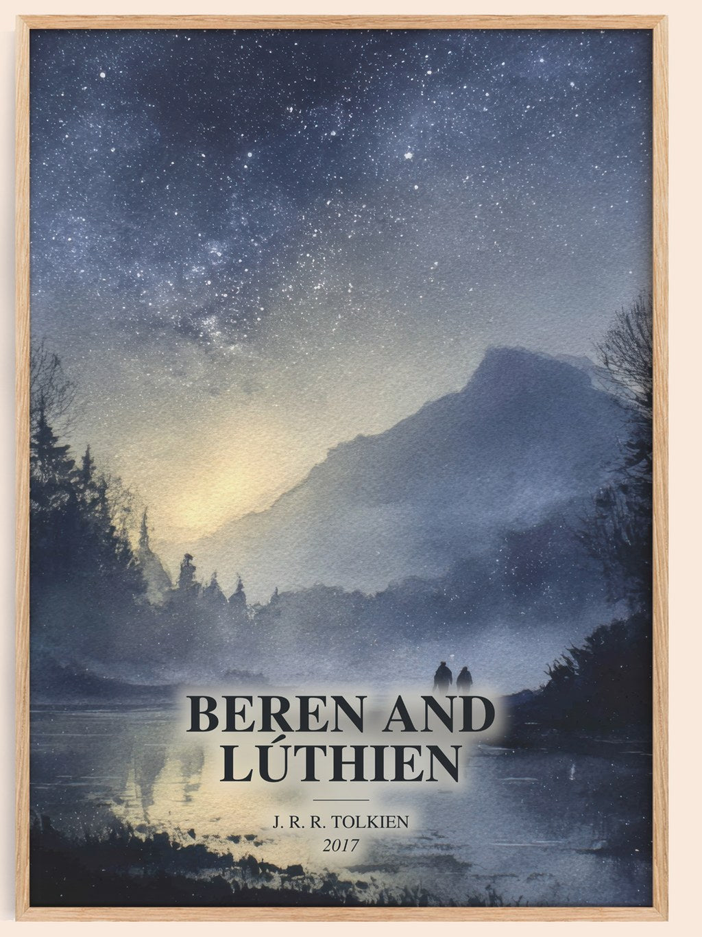 Beren And Lúthien watercolour book poster by J. R. R. Tolkien – framed literary art print