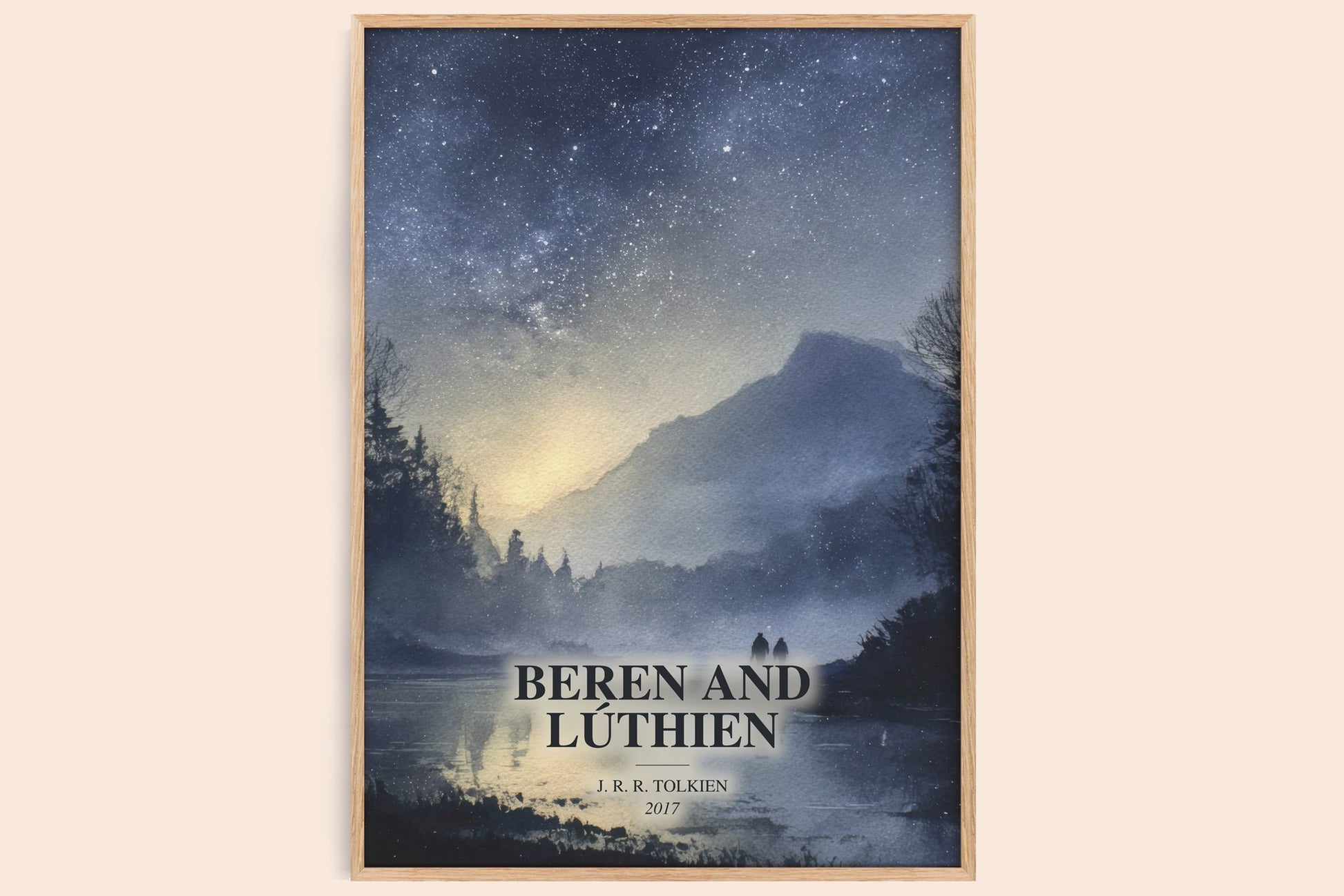 Beren And Lúthien watercolour book poster by J. R. R. Tolkien – framed literary art print