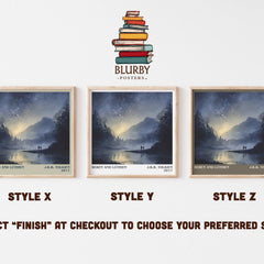 Beren and Lúthien Literary Art Print by J. R. R. Tolkien – Style X, Y and Z square prints side by side – choose your finish