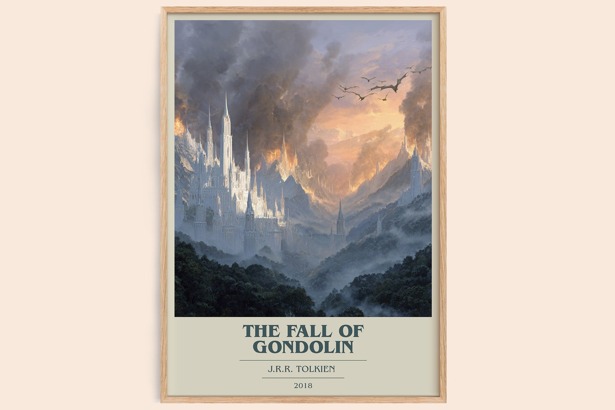 The Fall of Gondolin Book Cover Poster by J. R. R. Tolkien