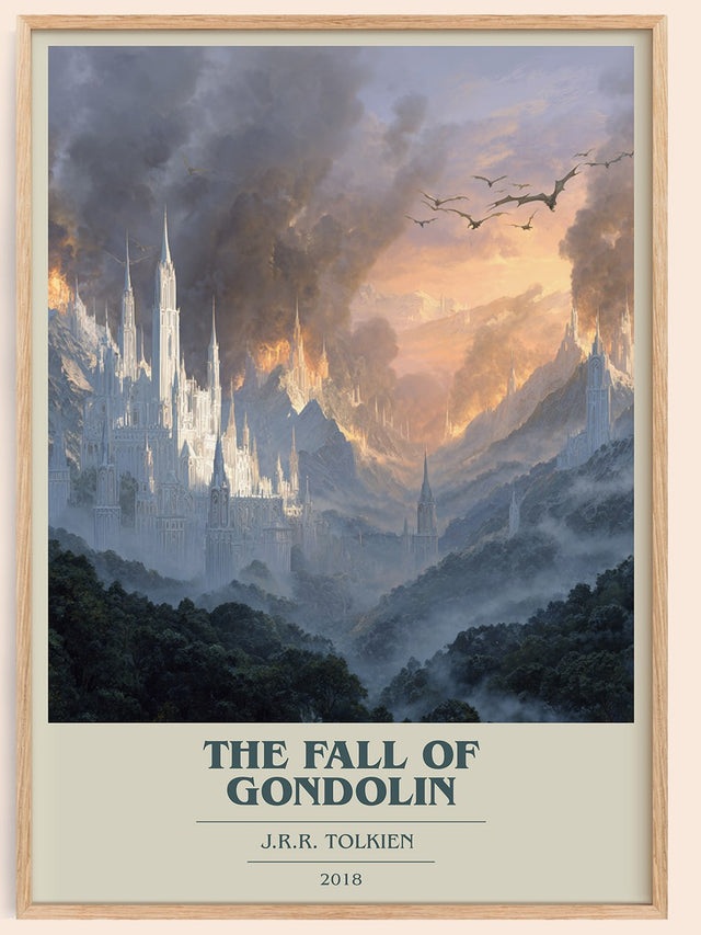 The Fall of Gondolin Book Cover Poster by J. R. R. Tolkien