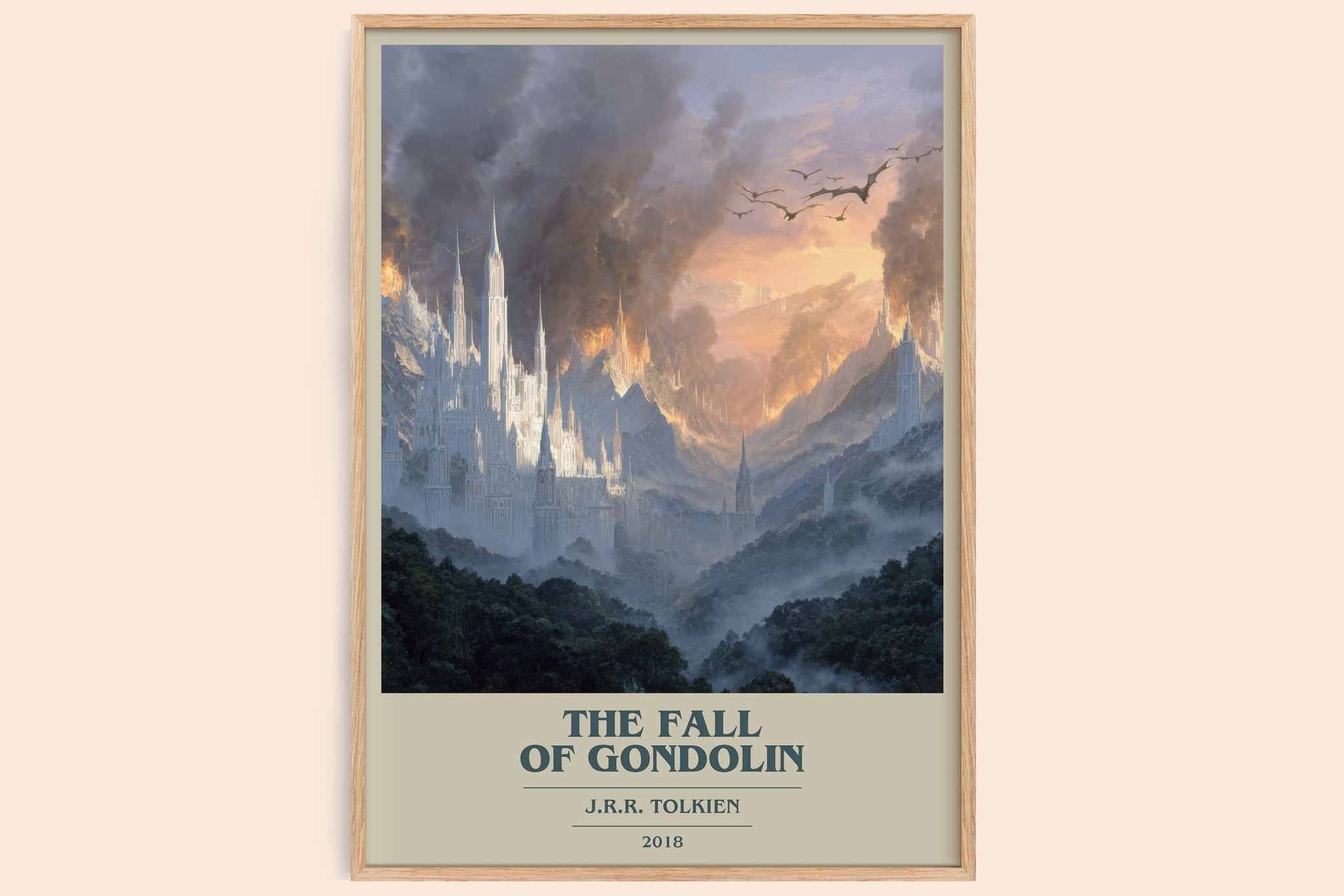 The Fall of Gondolin Book Cover Poster by J. R. R. Tolkien