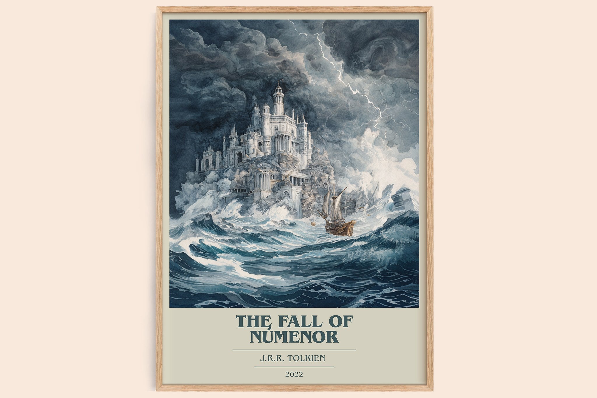 The Fall Of Númenor Book Cover Poster by J.R.R. Tolkien