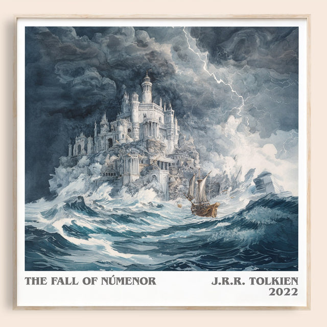 The Fall Of Númenor Literary Art Print by J.R.R. Tolkien