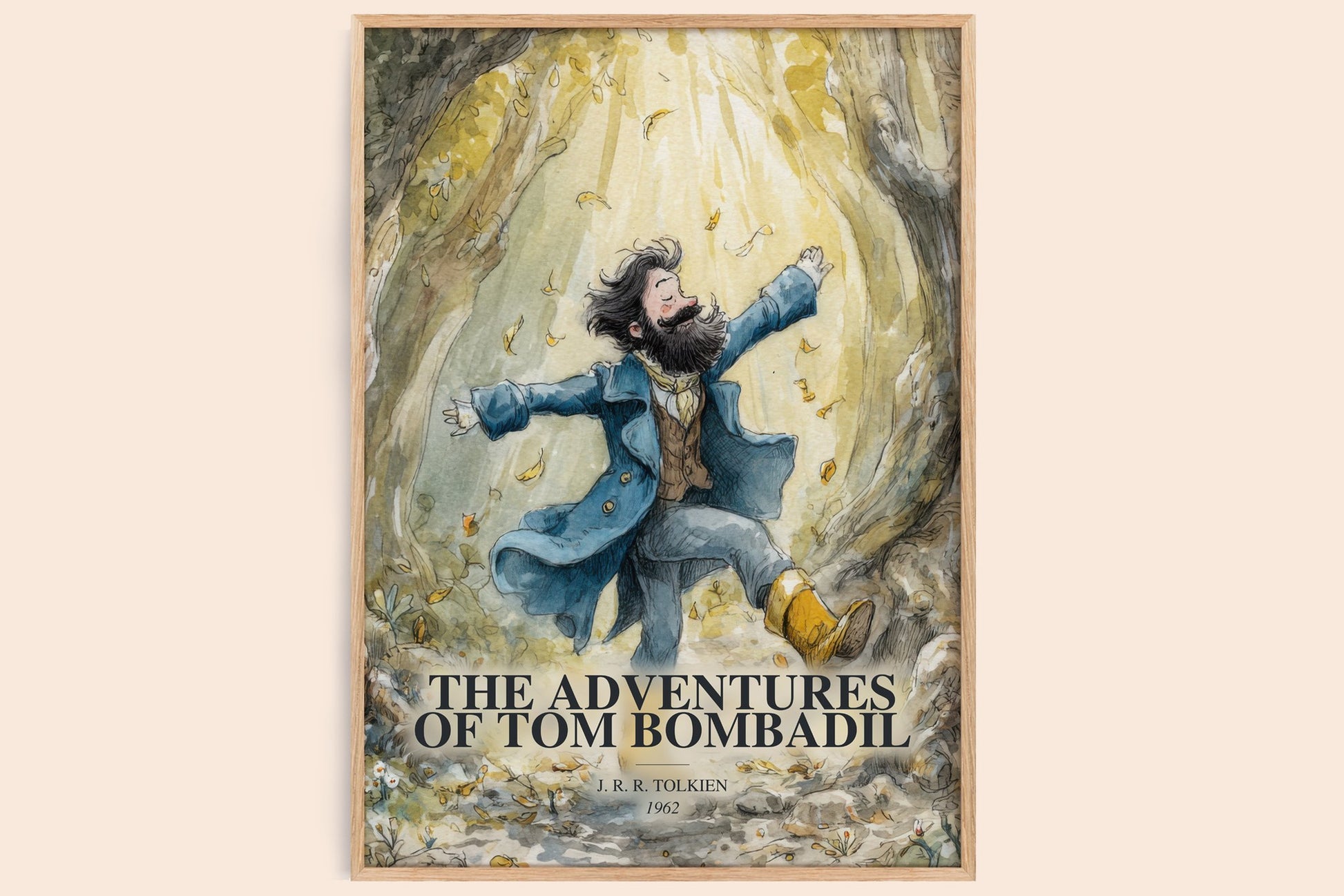The Adventures Of Tom Bombadil watercolour book poster by J. R. R. Tolkien – framed literary art print