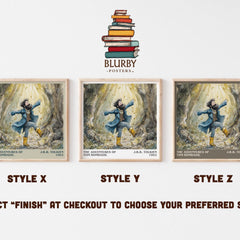 The Adventures of Tom Bombadil Literary Art Print by J. R. R. Tolkien – Style X, Y and Z square prints side by side – choose your finish