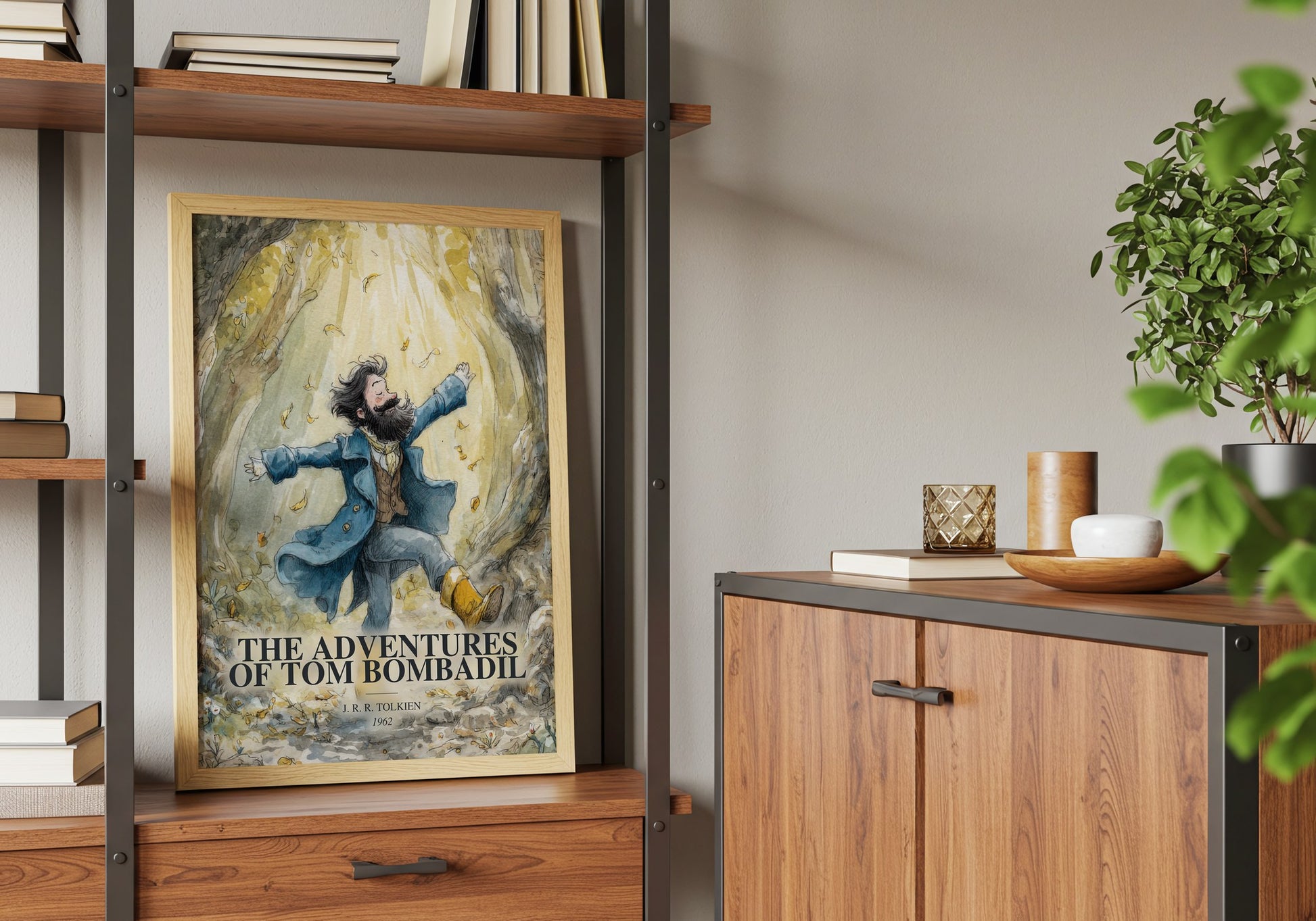The Adventures Of Tom Bombadil book watercolour illustration paper finish options – matte satin gloss