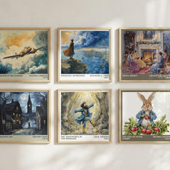 The Adventures of Tom Bombadil Literary Art Print by J. R. R. Tolkien – square print in a six-frame gallery wall