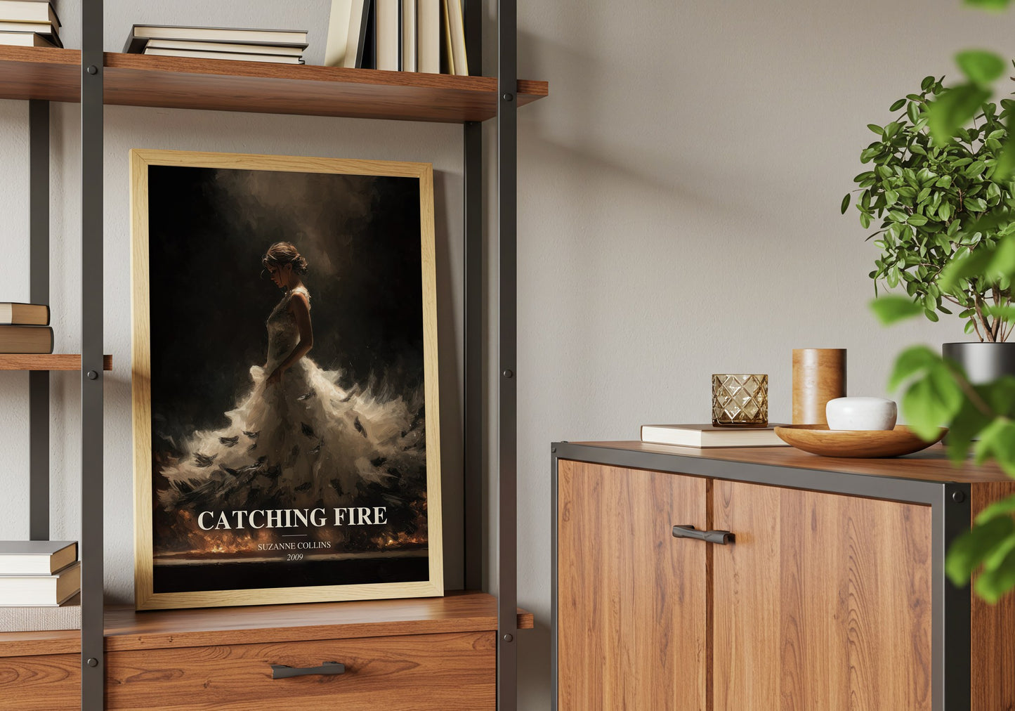 Catching Fire book watercolour illustration paper finish options – matte satin gloss