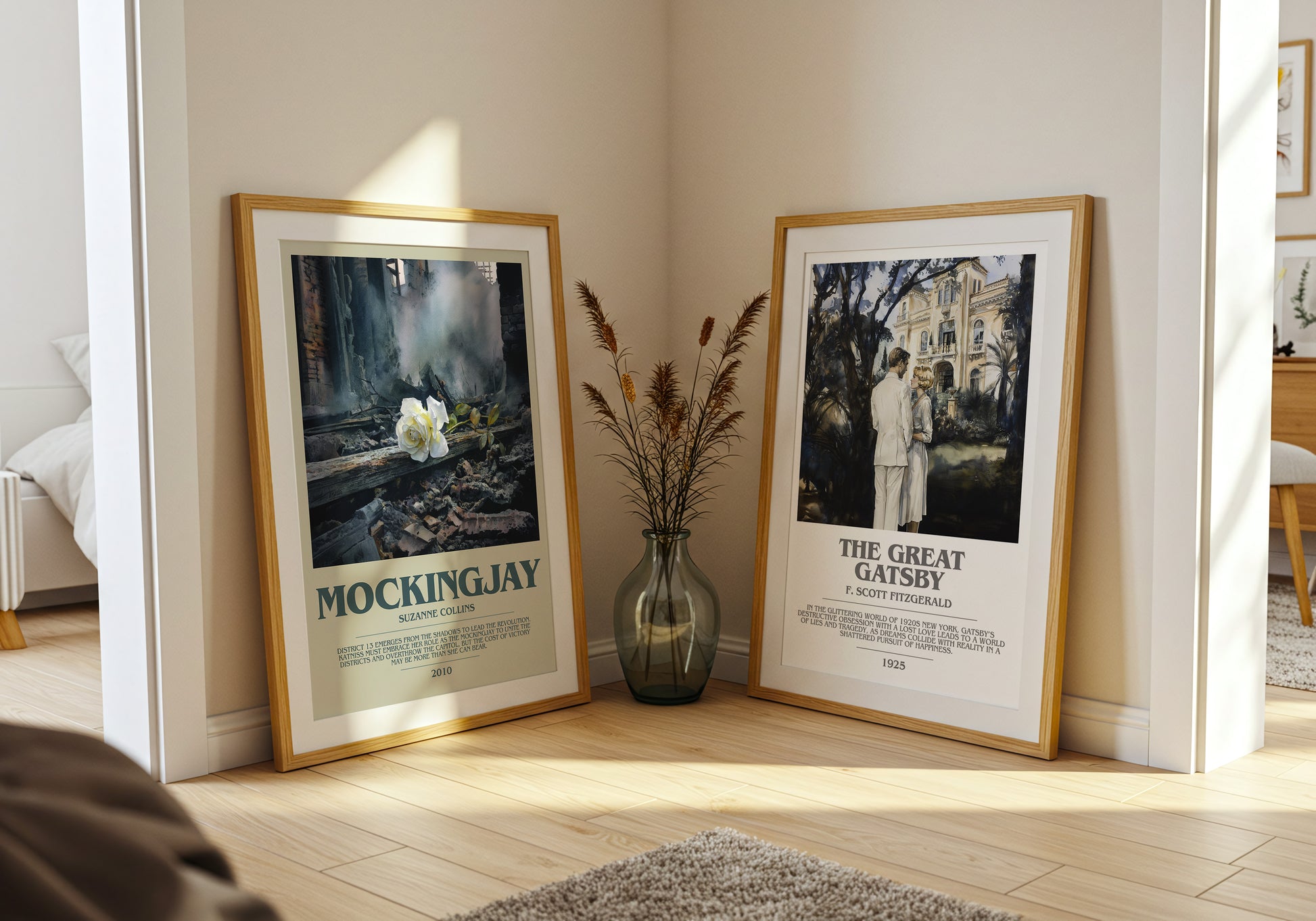 Mockingjay bookish book poster framed on wall – dystopian wall art