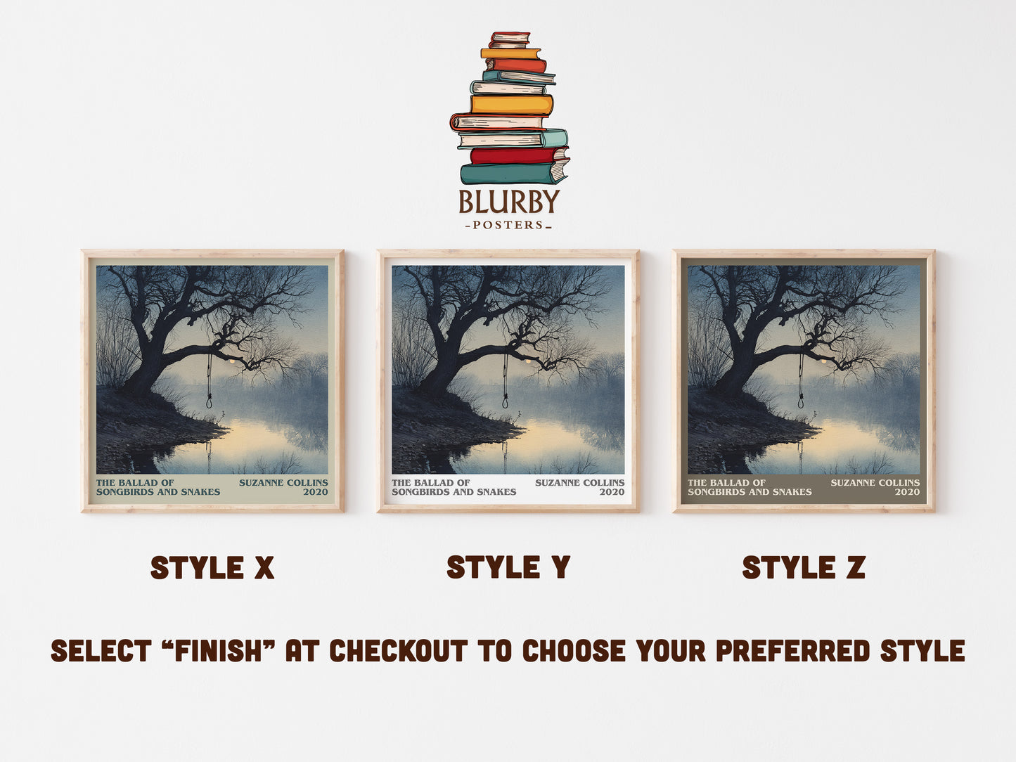 The Ballad of Songbirds and Snakes literary art print colour and style options – Suzanne Collins book art