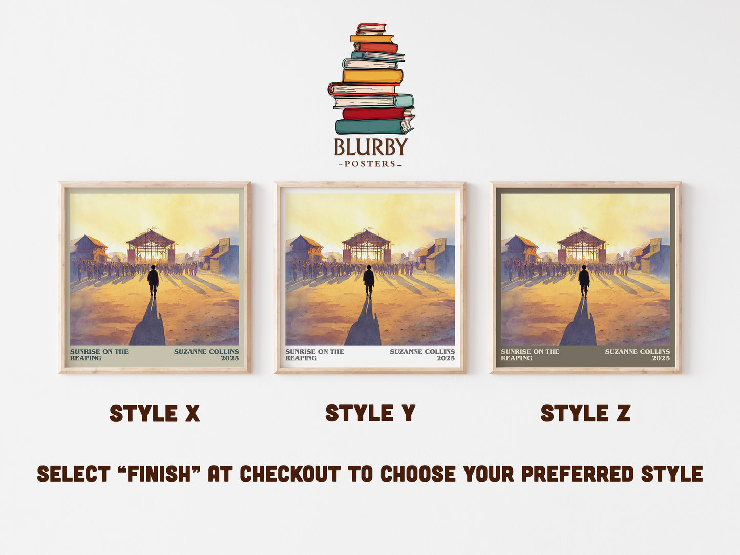 Sunrise on the Reaping literary art print colour and style options – Suzanne Collins book art