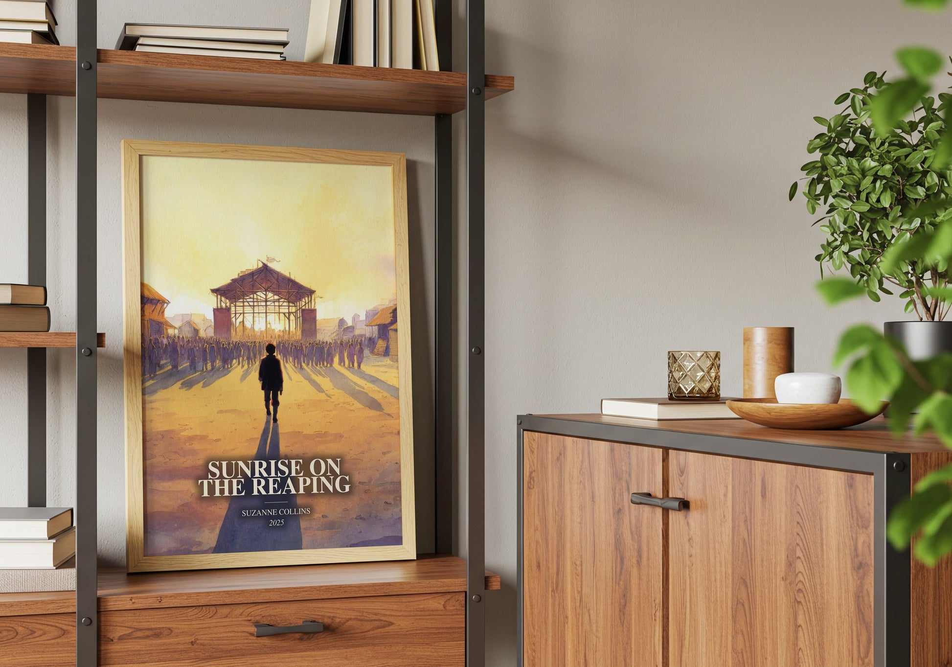 Sunrise On The Reaping book watercolour illustration paper finish options – matte satin gloss