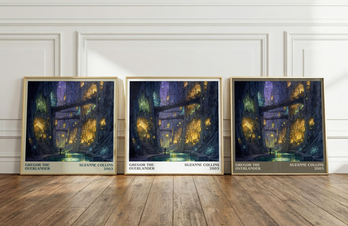 Gregor The Overlander literary print framed by window – literary home decor