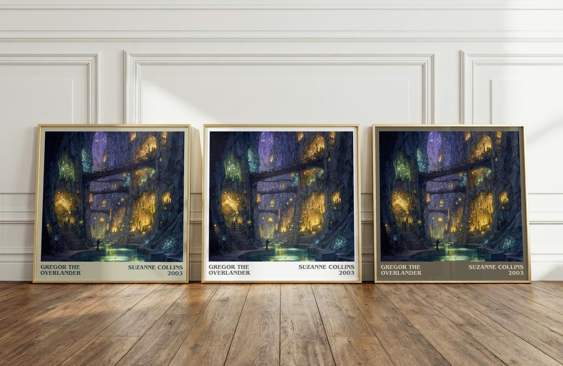 Gregor The Overlander literary print framed by window – literary home decor