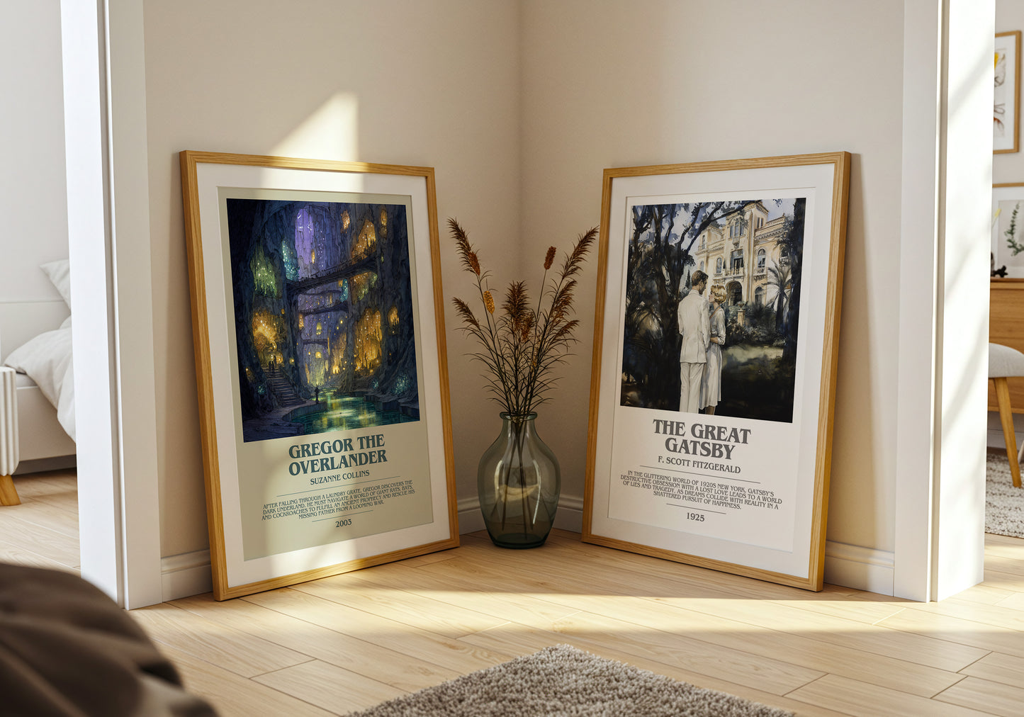 Gregor The Overlander bookish book poster framed on wall – dystopian wall art